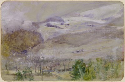 Schweizer Tal Landschaft, 1885 von John William Inchbold